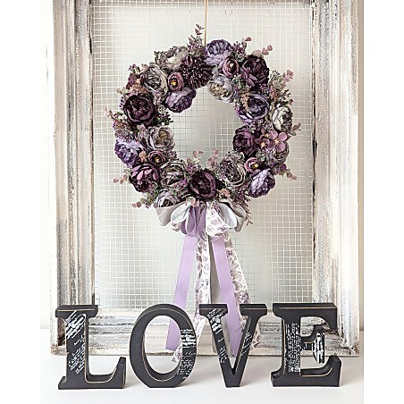 PURPLE RAIN wianek na drzwi, 35cm