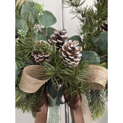 Green Christmas wianek świąteczny 35-40cm