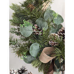 Green Christmas wianek świąteczny 35-40cm