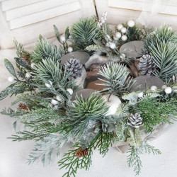 Boho Christmas wianek adwentowy 30-35cm BEZ ŚWIEC