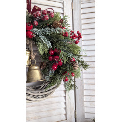 Classic Christmas wianek świąteczny z dzwonkami 35cm