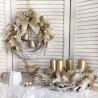 Glamour Christmas złoty wianek świąteczny z dzwonkami 35cm