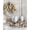 Boho Glamour wianek adwentowy złoty 35cm BEZ ŚWIEC