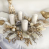 Boho Glamour wianek adwentowy złoty 35cm BEZ ŚWIEC