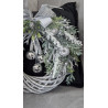 Glamour Christmas srebrny wianek świąteczny z dzwonkami 35cm