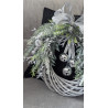 Glamour Christmas srebrny wianek świąteczny z dzwonkami 35cm