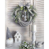 Glamour Christmas srebrny wianek świąteczny z dzwonkami 35cm