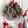 Classic Christmas wianek świąteczny z dzwonkami 35cm