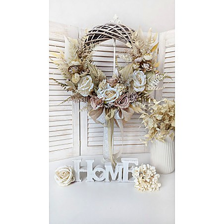 BOHO wianek na drzwi, 35-40cm