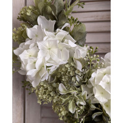 Evergreen Elegance wianek z hortensjami, 35-40cm