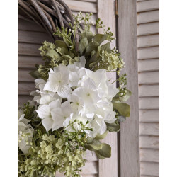 Evergreen Elegance wianek z hortensjami, 35-40cm