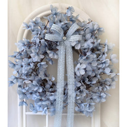 Blue Serenity wianek wiosenny kwiaty jabłoni, ok. 35-40cm