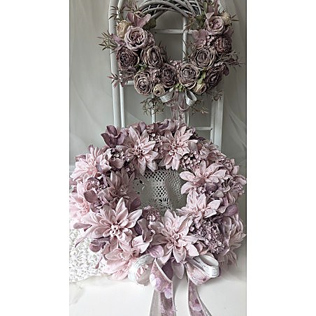Różany Poranek romantyczny wianek na drzwi, 35cm