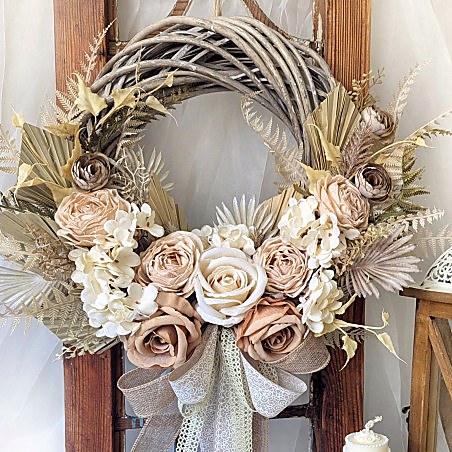 BOHO wianek na drzwi, 35-40cm