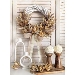 NATURAL wianek BOHO z wikliny 30-35cm