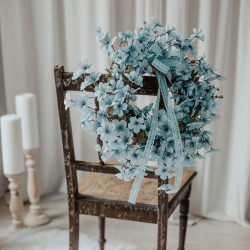 Blue Serenity wianek wiosenny kwiaty jabłoni, ok. 35-40cm