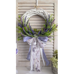 Lawendowy wianek na drzwi 30-35cm