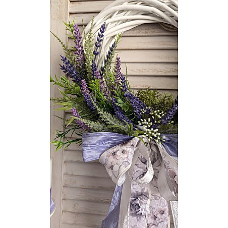 Lawendowy wianek na drzwi 30-35cm