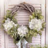 Evergreen Elegance wianek z hortensjami, 35-40cm