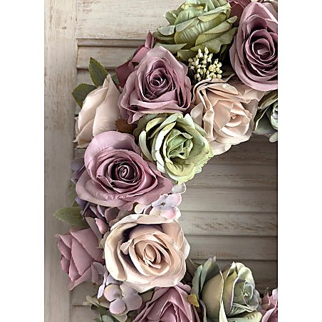COLORFUL ROSES klimatyczny wianek na drzwi, ok. 35cm