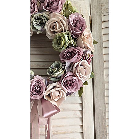 COLORFUL ROSES klimatyczny wianek na drzwi, ok. 35cm