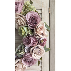 COLORFUL ROSES klimatyczny wianek na drzwi, ok. 35cm