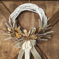 NATURAL wianek BOHO z wikliny 30-35cm
