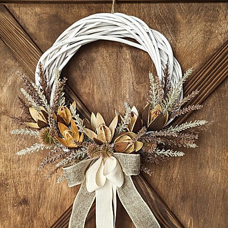 NATURAL wianek BOHO z wikliny 30-35cm