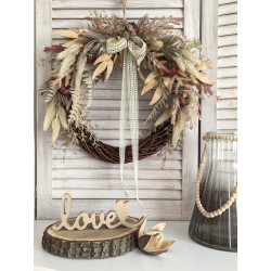 Wianek boho jesienny z dyniami, 35cm