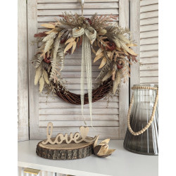 Wianek boho jesienny z dyniami, 35cm