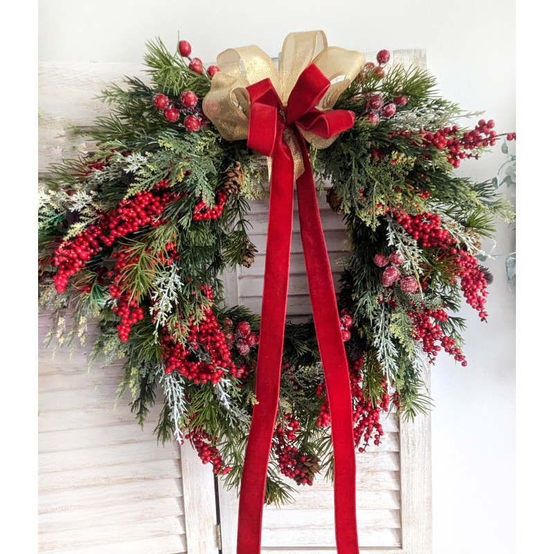 Klasyka Świąt wianek świąteczny 45cm