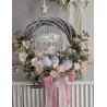 EASTER wianek Wielkanocny 35cm różowy