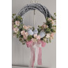 EASTER wianek Wielkanocny 35cm różowy