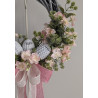 EASTER wianek Wielkanocny 35cm różowy