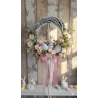 EASTER wianek Wielkanocny 35cm różowy
