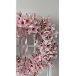 Pink Serenity wianek wiosenny kwiaty jabłoni, ok. 35-40cm