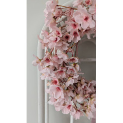 Pink Serenity wianek wiosenny kwiaty jabłoni, ok. 35-40cm