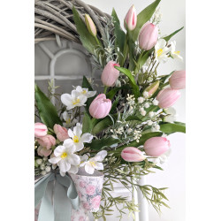 Duży wianek z tulipanami, 50-55cm