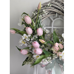 Duży wianek z tulipanami, 50-55cm