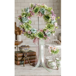 PASTEL klimatyczny wianek z wikliny 35cm