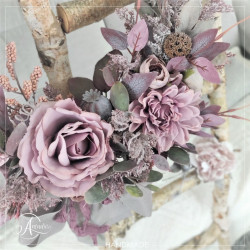 DUSTY ROSE wianek z wikliny, 35-40cm