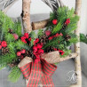 CLASSIC CHRISTMAS wianek świąteczny z wikliny 30-35cm