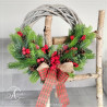 CLASSIC CHRISTMAS wianek świąteczny z wikliny 30-35cm