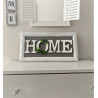 UPCYCLING - ozdoba ścienna ramka z napisem HOME