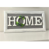 UPCYCLING - ozdoba ścienna ramka z napisem HOME