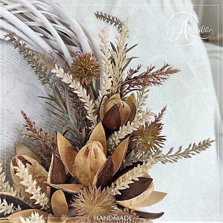 NATURAL wianek BOHO z wikliny 30-35cm
