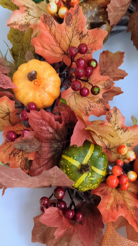 Detale...
Tutaj jest ich mnóstwo: liście różnej wielkości, gatunku i koloru 🍁 kuleczki głogu i jarzębiny, no i oczywiście dynie - także w różnych kolorach i kształtach 🎃

#wianki #wianeknadrzwi #dekoracjedomu #dodatkidodomu #wystrojwnetrz #wreaths #kränze #dlakobiet #DekoracjaDoDomu #DekoracjaWnętrz #dekoracjejesienne #ozdobyjesienne #jesieniara🍁 #jesienneklimaty #jesiennedekoracje #autumnwreath #dynieozdobne #dynie🎃 #dyniowelove #pumpkindecor