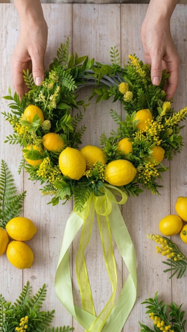 Znów zapachniało cytrynami 🍋
Wianek mega letni, słoneczny i bardzo energetyzujący 💛

❇️ Średnica ok 35cm 
❇️ Cena 189zł
❇️ Wysyłka do paczkomatu 15zł lub kurierem 19zł 

#cytryna #wianek #wystrojwnetrz #dodatkidodomu #wianeknadrzwi