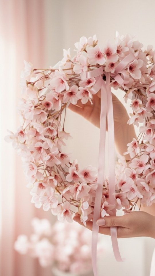 Delikatność to słowo idealnie opisuje ten wianek 🌸

❇️ Wianek dostępny od ręki 
❇️ Średnica ok 35cm 
❇️ Cena 169zł

#wianki #wianeknadrzwi #dekoracjedomu #dodatkidodomu #rozowedodatki