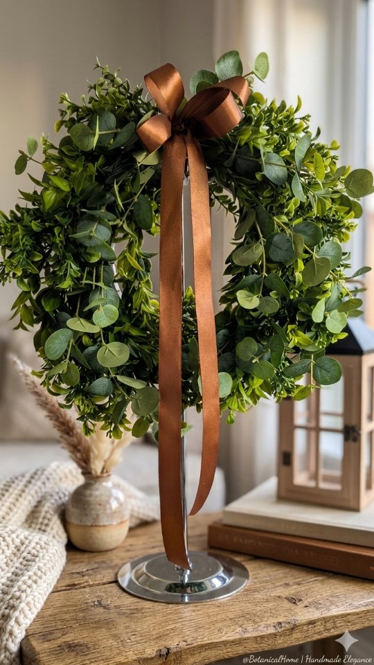 Elegancki zielony wiosenny wianek 💚 bo czasami mniej znaczy więcej 
Wstążka w kolorze czekoladowego brązu na specjalne życzenie Klientki - a ty jaki kolor wstążki byś tu widziała?

❇️ Średnica ok 35cm 
❇️ Cena 199zł
❇️ Wysyłka do paczkomatu 15zł lub kurierem 19zł 

#wiosennywianek #wiosennedekoracje #zielonedodatki #bohownętrza #dekoracjeboho